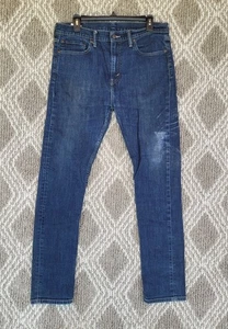Levi's 510 Jeans Mens 33x31 Blue Dark Wash Super Skinny Fit Straight (Tag 34x34) - Picture 1 of 16