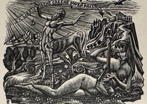 Ex-libris-JULIO FERNÁNDEZ SAEZ-(Esp,1959) X2-0pus 147-Irene Greene Dwen-Signed - Imagen 1 de 2