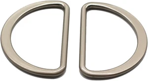 10PCS Metal D Ring 2 Inch Satin Nickel Plated Non Welded Large Size D-Rings for  - Picture 1 of 3
