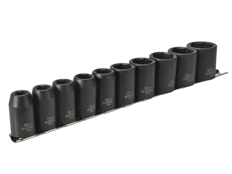 Teng Metric 1/2in Drive Impact Socket Set 10 Piece Single Hex TEN9121 - Image 1 of 2