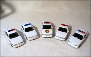 Set of 5 Road Champs Assorted Police Series Police Cars  1:43 #Z1048 - Picture 1 of 9