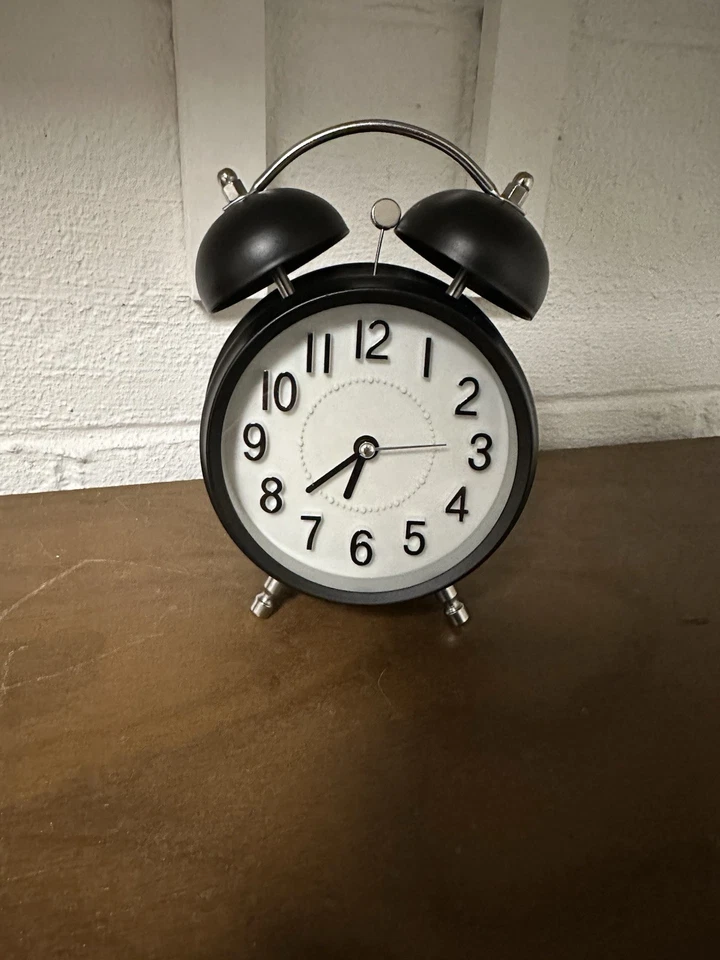 Crosley Vintage Big Ben Black Battery Operated Metal Alarm Clock Tested Works - Image 1 of 2