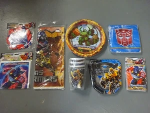 Transformers Party Pack Teller Servietten Tischdecke Happy Birthday Banner - Bild 1 von 2
