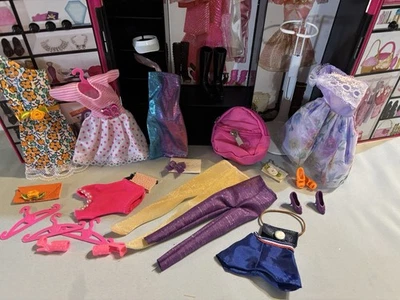 Barbie Clothes Lot+mattel Closet(2011) /case Doll Stand Lots See Pics !! Deal! - Image 1 of 4