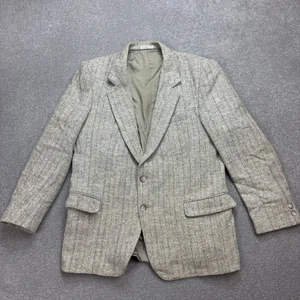Harris Tweed Jacket Adult 42R Grey Country Hunting Outdoor Weave Blazer Mens - Picture 1 of 18