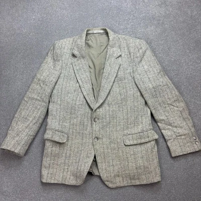 Harris Tweed Jacket Adult 42R Grey Country Hunting Outdoor Weave Blazer Mens - Image 1 of 4