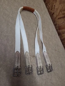 English, pony Show Girth, White ,32½”.(ref. 270R) - Picture 1 of 7