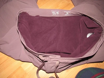 Pantalones para mujer MOUNTAIN HARD WEAR talla 14 totalmente forrados de vellón púrpura ciruela claro usados en excelente estado Foto 1 de 4