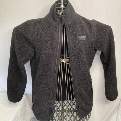 The North Face Size XL Boys Fleece Jacket Black Zip Up Zipper Pockets Youth - Image 1 of 4