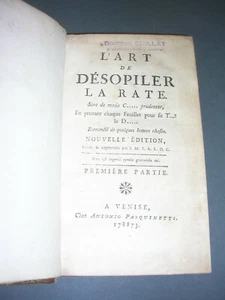 Humour XVIII°siècle Panckoucke L'art de désopiler la rate 1773 bon exemplaire - Picture 1 of 9