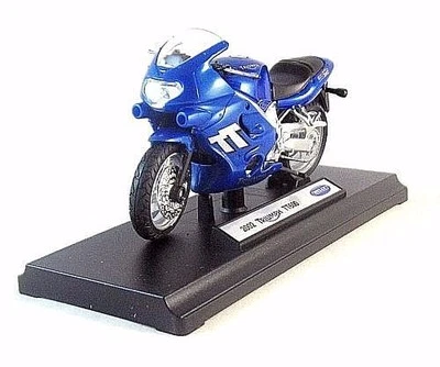 TRIUMPH TT600,2002 METALLIC BLUE WELLY 1/18 DIECAST MOTORCYCLE COLLECTOR'S MODEL - Image 1 of 4