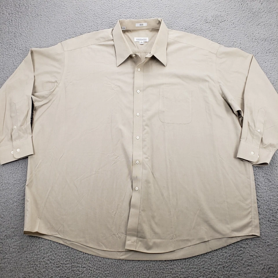 Camisa Joseph and Feiss Para Hombre 20 34/35 Marrón Abotonada Clásica Años 80 2 Capas Sin Planchar Foto 1 de 4