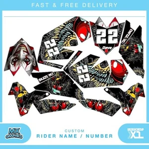 suzuki LTR450 quad graphics stickers decals name & number mx laminate vinyl - Picture 1 of 1