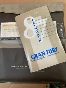 +++ 1987 Plymouth Fury OWNERS MANUAL !!! +++ - Bild 1 von 1