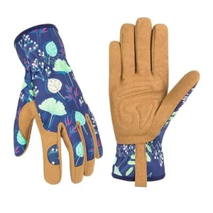 Damen Damen Leder Gartenhandschuhe Dorn Beweis beständig Arbeit Handschuhe Siche - Bild 1 von 9