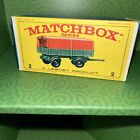 OLD VINTAGE LESNEY MATCHBOX # 2 MERCEDES TRAILER  ORIGINAL BOX