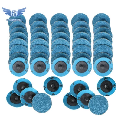 2" 36 Grit Zirconia Roll Lock Die Grinder Sanding Grinding Disc Quick Change New - Image 1 of 4