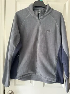HELLY HANSEN Jacket Men Sz XL Gray/ Blue Daybreaker Fleece Polartec Gorpcore - Picture 1 of 6