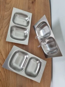 STAINLESS STEEL FOOD DISH PLATE X 3 BY OLD HALL MADE IN UK - Picture 1 of 8