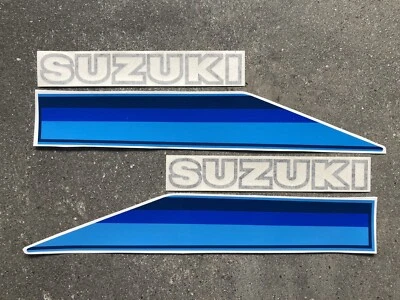 Suzuki 1981 TS250 (modelo amarillo) juego de calcomanías de tanque / kit de pegatinas / kit de gráficos Foto 1 de 3