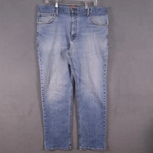 Vintage Arizona Jeans Mens 38x32 Blue Relaxed Straight Faded Stretch Grunge - Picture 1 of 16
