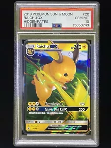 Pokemon Destinos Ocultos Raichu GX #20 PSA 10 - Imagen 1 de 2