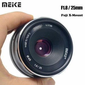 Meike 25mm f/1.8 Manual Focus APS-C Lens For Fuji X-Mount XT1 XP1 XE2 X-T3 X-T20 - Picture 1 of 9