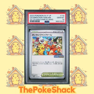 🎉 Celebration Fanfare 110/SV-P PSA 10 Championship 2023 Japanese Pokémon Promo✨ - Picture 1 of 2