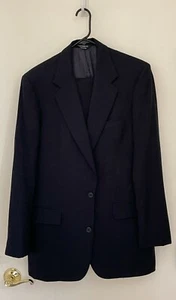 Southwick Dark Blue Solid Wool Suit 40 L Made USA - Picture 1 of 5
