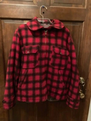 Vintage Woolrich hunting jacket/breeches,red/blackplaid,40,quilted  - Image 1 of 4