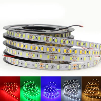 12V 16ft 1-5M 5630 60led/m 120led/m LED Light Strip Flexible Ribbon Tape lamp - Image 1 of 4