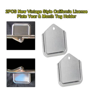 2PCS New Vintage Style California License Plate Year & Month Tag Holder - Picture 1 of 12