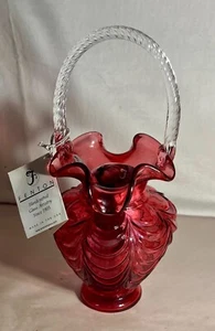 Fenton Cranberry Gardinenkorb mit Original Etikett - Bild 1 von 1
