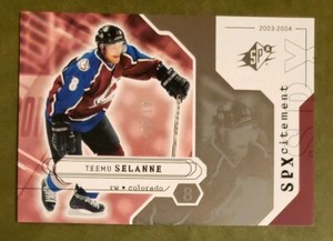 2003-04 SPX SPECTRUM #153 TEEMU SELANNE #06/10 COLORADO AVALANCHE HOF 03