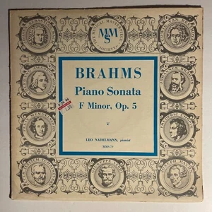 Brahms / Leo Nadelmann – Piano Sonata In F Minor, Op. 5 Vinyl, LP 10" MMS-79 - Picture 1 of 3