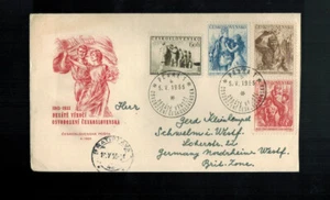 A-1330**TSCHECHOSLOWAKEI1955 Gütesiegelbrief-Praha nach Nordheim, Germany- Britische Zone - Bild 1 von 2