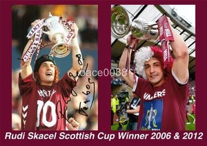 HEART OF MIDLOTHIAN FC HEARTS FC SCOTTISH CUP FINAL RUDI SKACEL SIGNED (PRINTED) - Picture 1 of 1