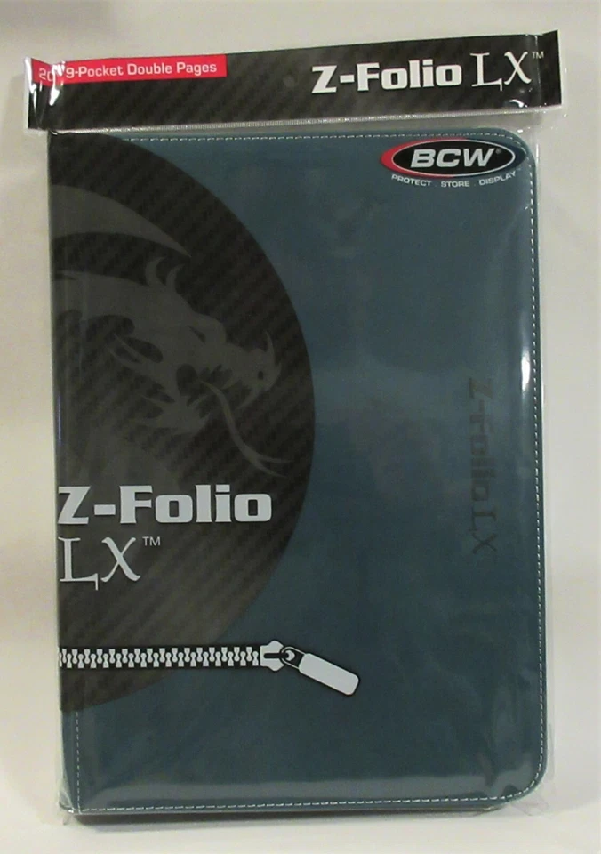 1 BCW Teal Zipper-folio 9-pocket LX Album Binder With 20 Pages