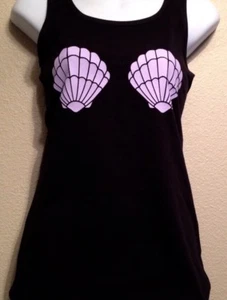 Women’s Halloween Tank Top, NEW, Little Mermaid Seashells Shirt, Disney Nautical - Picture 1 of 1