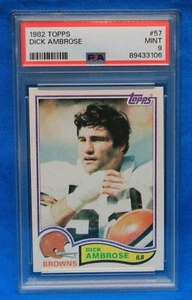 1982 Topps # 57 Dick Ambrose PSA 9 MINT # 89433106 CLEVELAND BROWNS!!! - Bild 1 von 2