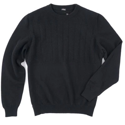 Kiton Napoli Black Patterned Knit Mid-Weight Cashmere Sweater M (Eu 50) NWT - Image 1 of 4