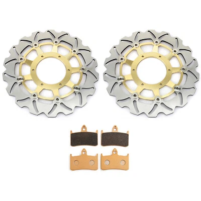 Stainless Steel Front Brake Rotors Pads CB900F 919 HORNET (2002-2007) For Honda Foto 1 de 4