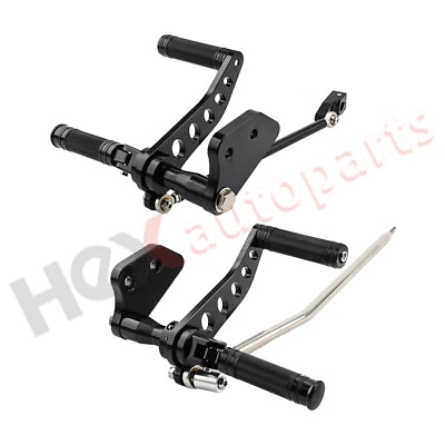 Kit de controles delanteros estriba para Harley Dyna Street Bob Super Glide 00-17 negra Foto 1 de 4