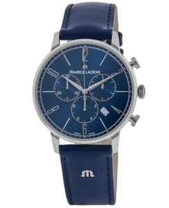 New Maurice Lacroix Eliros Chronograph Blue Men's Watch EL1098-SS001-420-4