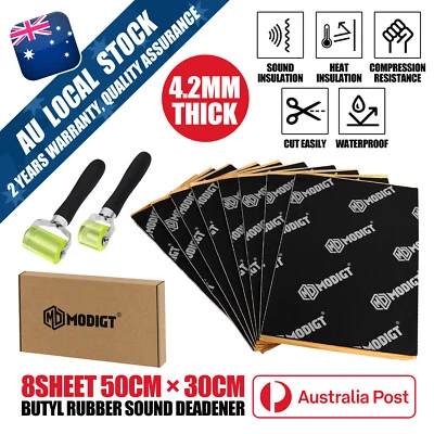 50% Thicker Butyl Sound Deadener Roll 50% THICKER Sound Proofing Waterproof 6m2 - image 1 of 4