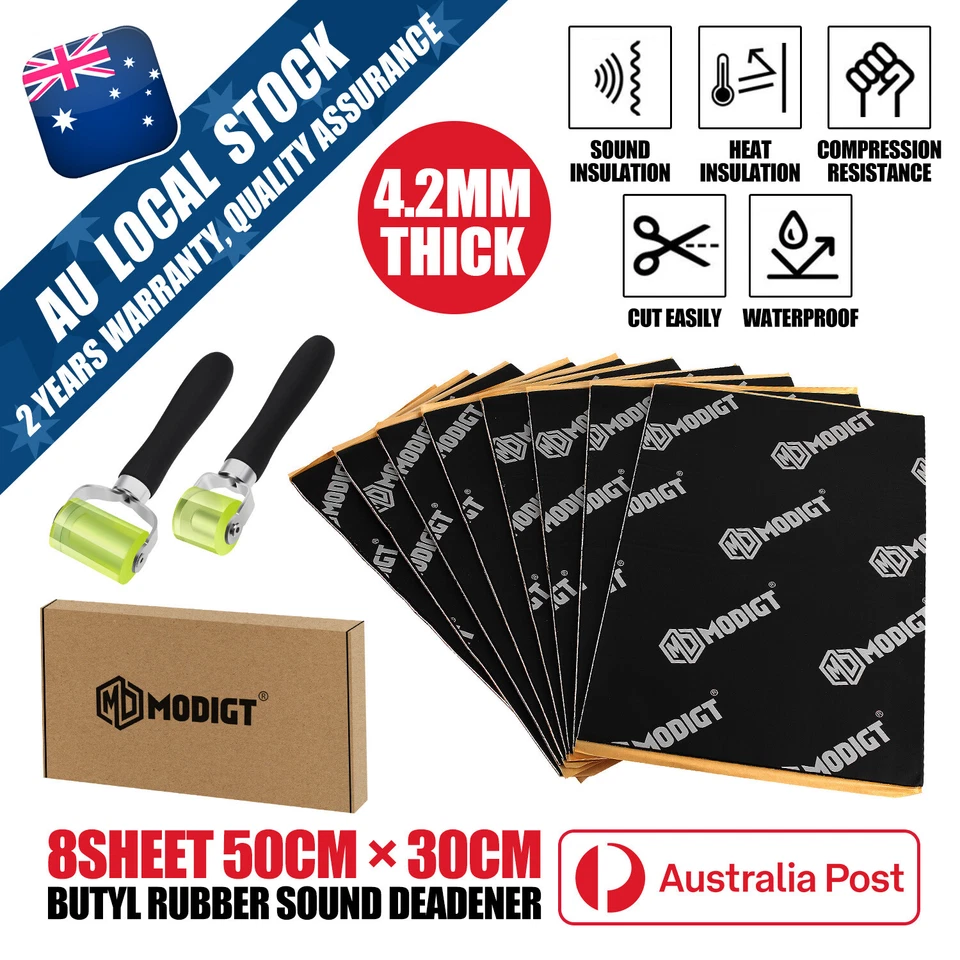 50% Thicker Butyl Sound Deadener Roll 50% THICKER Sound Proofing Waterproof 6m2 - image 1 of 4