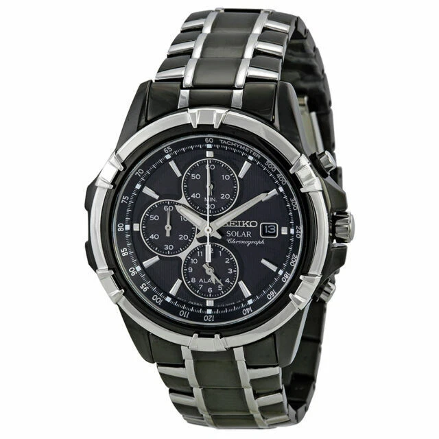Seiko Solar Men's Black Watch - SSC143