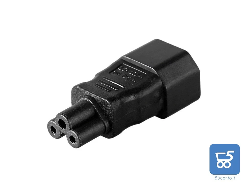 NO BRAND Adattatore Alimentazione IEC320 C14 a C5 femmina PC per Alimentatori Notebook
