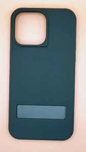 iPhone 14 Pro Max Case Silky Soft Silicone with Stand-Green - Picture 1 of 7