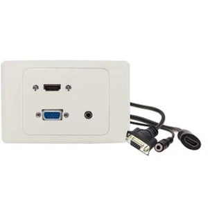 Alogic 1 X Hdmi VGA & 3.5mm Audio Clipsal 2000 White Wall Plate With Panel - Picture 1 of 1
